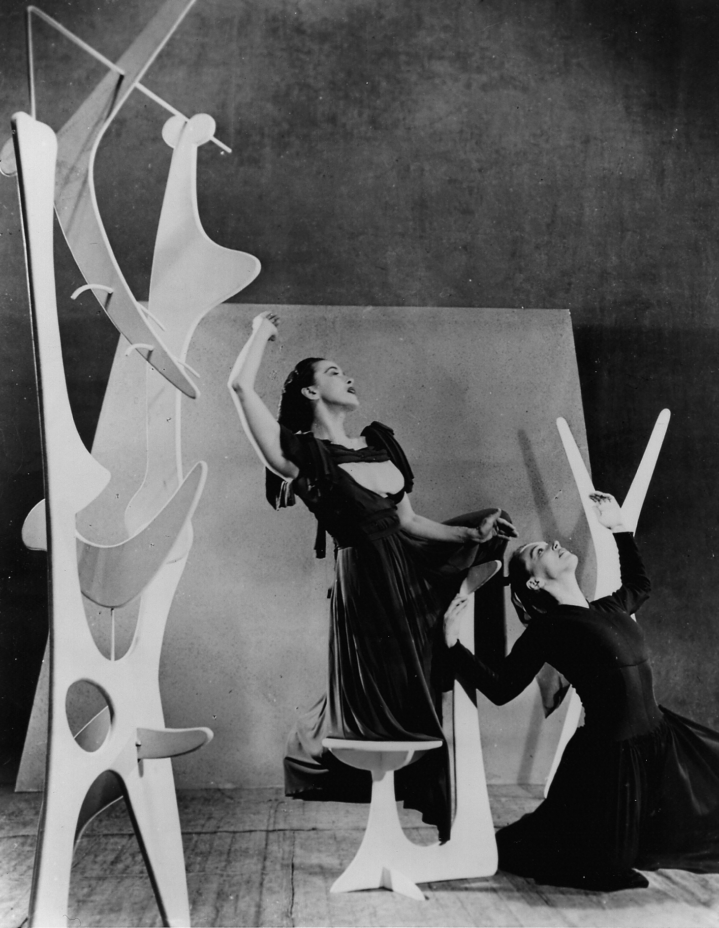 Martha Graham and May O'Donnell in Herodiade. Choreography by Martha Graham. Scenery by Isamu Noguchi. Photograph by Arnold Eagle. Courtesy of Martha Graham Resources