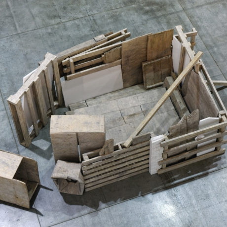 Andreas Lolis, Permanent Residence, 2015. Installation view at the 2015 Lyon Biennial curated by Ralph Rugoff