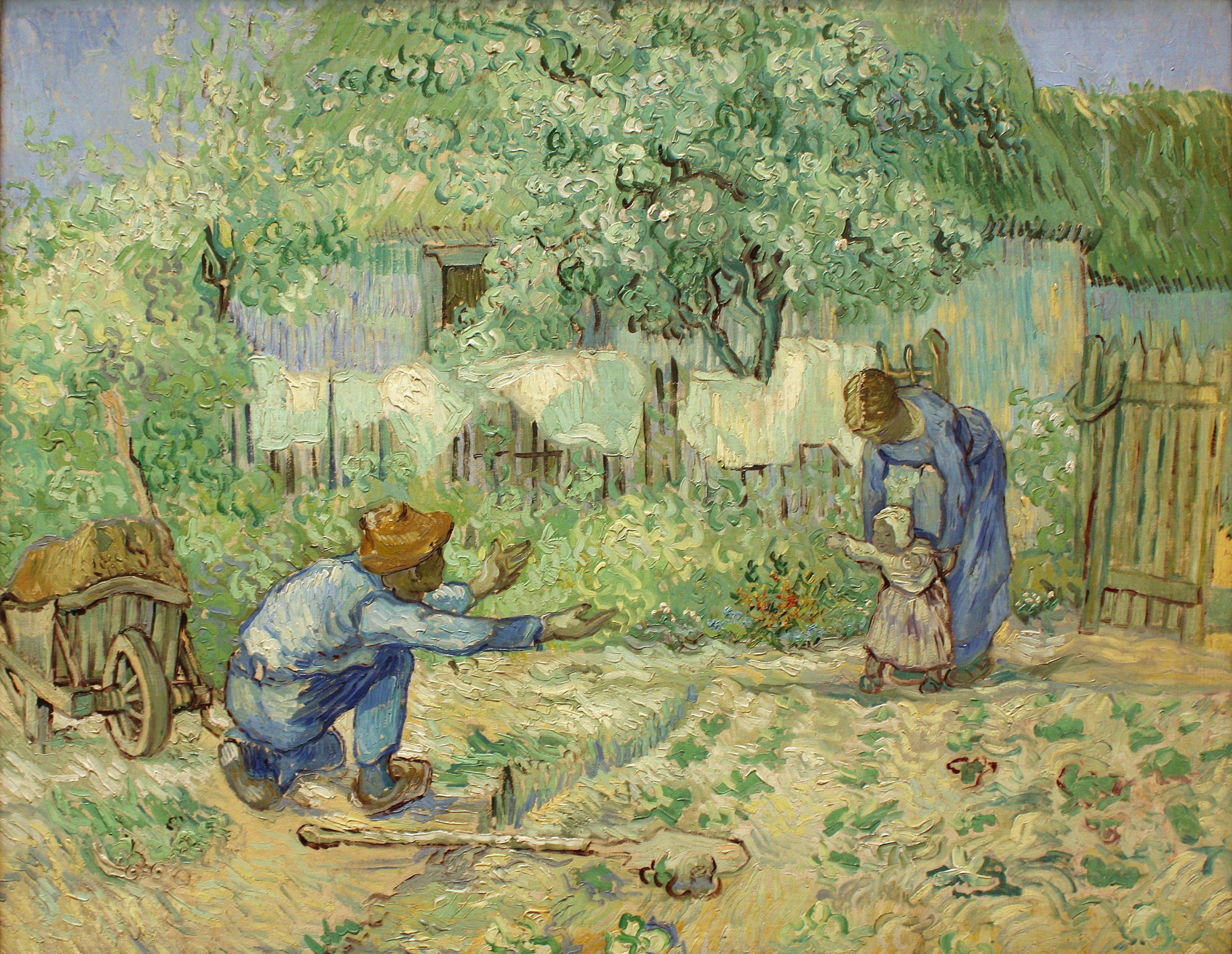 Vincent Van Gogh, First Steps, after Millet, 1890
