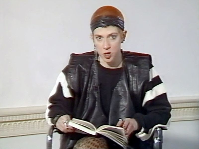 Kathy Acker in conversation with Angela McRobbie at the Institute of Contemporary Arts, 1987. Copyright ICA