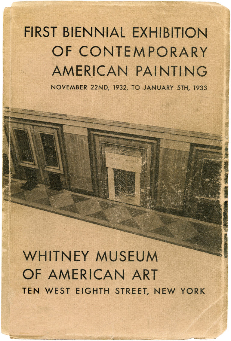 The catalogue for the first Whitney Biennial, courtesy the Whitney Museum. 