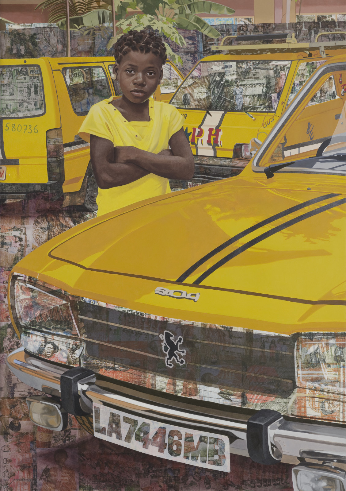 Njideka Akunyili Crosby, The Beautyful Ones Series #7, 2018. © Njideka Akunyili Crosby, courtesy the artist, Victoria Miro, and David Zwirner