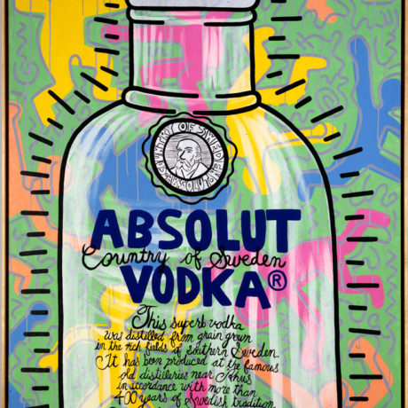 Keith Haring, Absolut (Pink & Blue), 1986. © Keith Haring Foundation