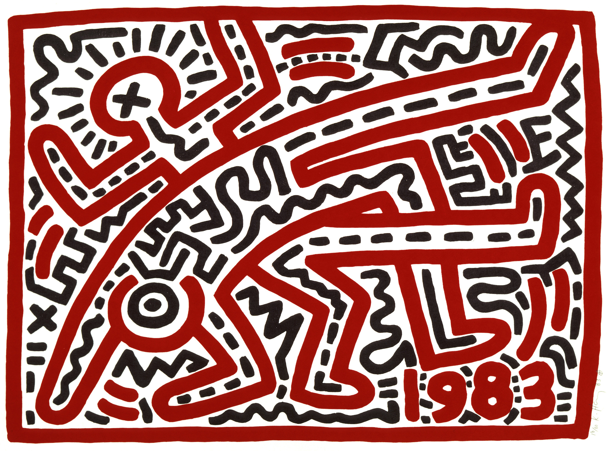 Keith Haring Untitled 1983 Crop X70882 Elephant