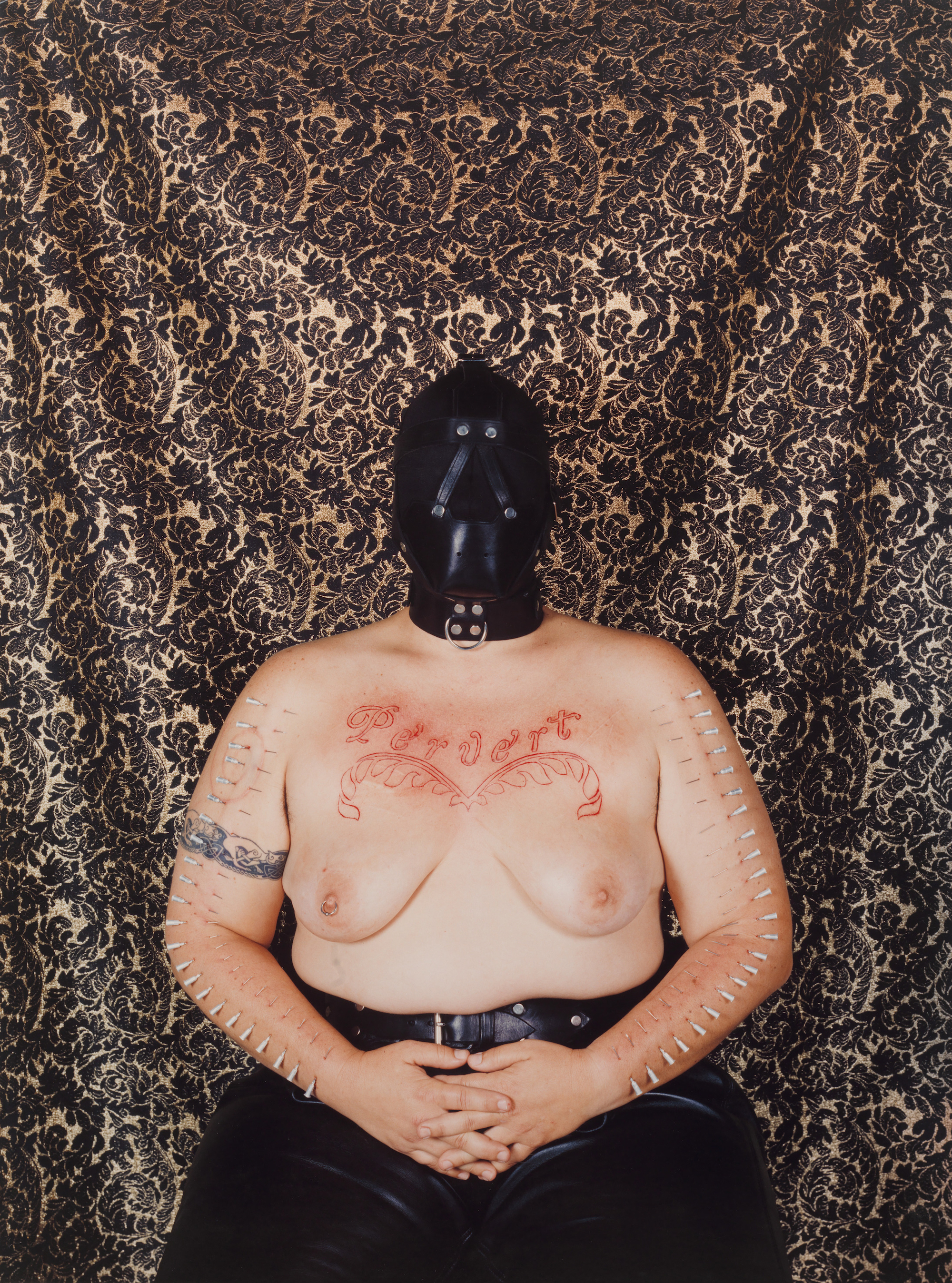 Catherine Opie, Self-Portrait/Pervert, 1994. Courtesy Solomon R. Guggenheim Museum, New York. Purchased with funds contributed by the Photography Committee, 2003 © Catherine Opie