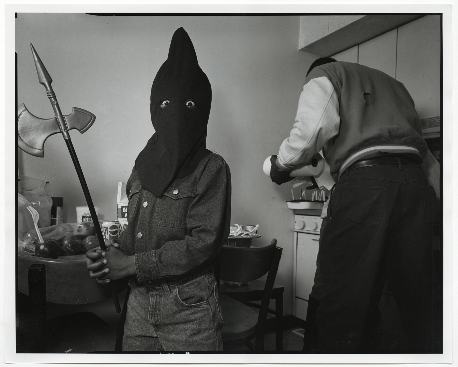 Mary Ellen Mark, Edward Simmons, Halloween, South Bronx H.E.L.P. Shelter, New York, 1993. Gelatin silver print; printed later, 38.1 x 47.9 cm Â© Mary Ellen Mark, courtesy Howard Greenberg Gallery, New York