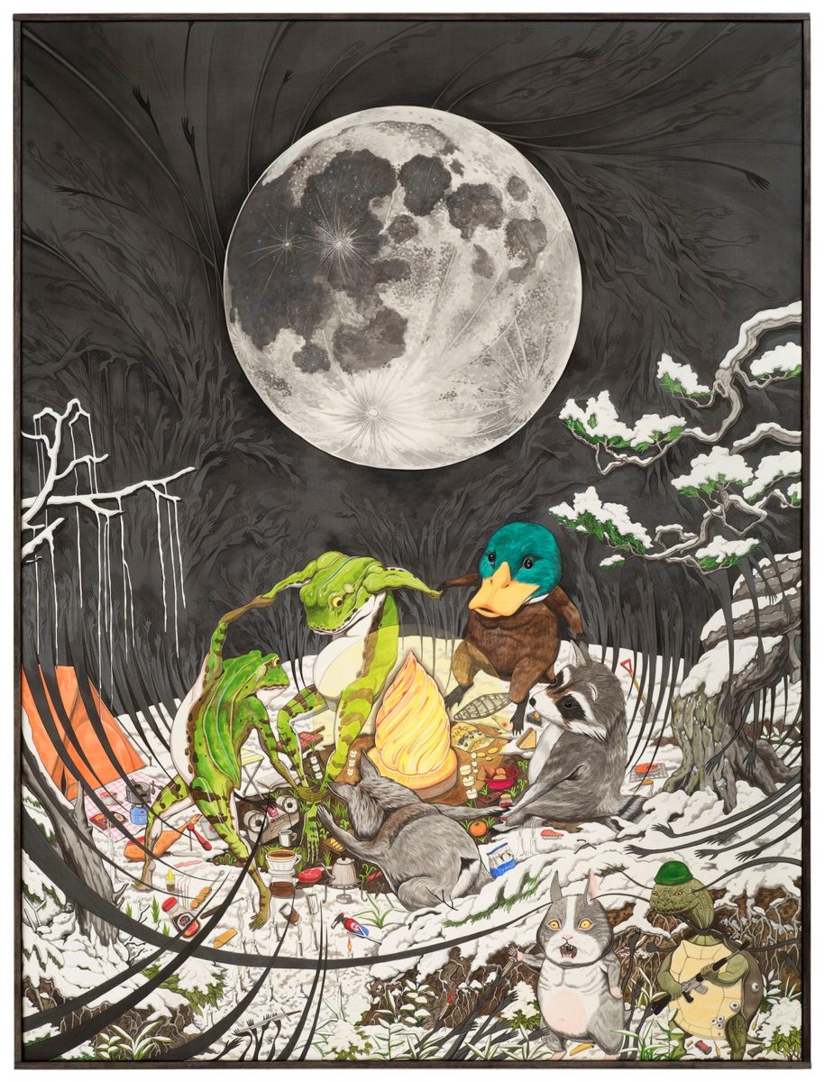 Hun Kyu Kim, Dancing in the Moonlight (Winter Night), 2018. High Art gallery.