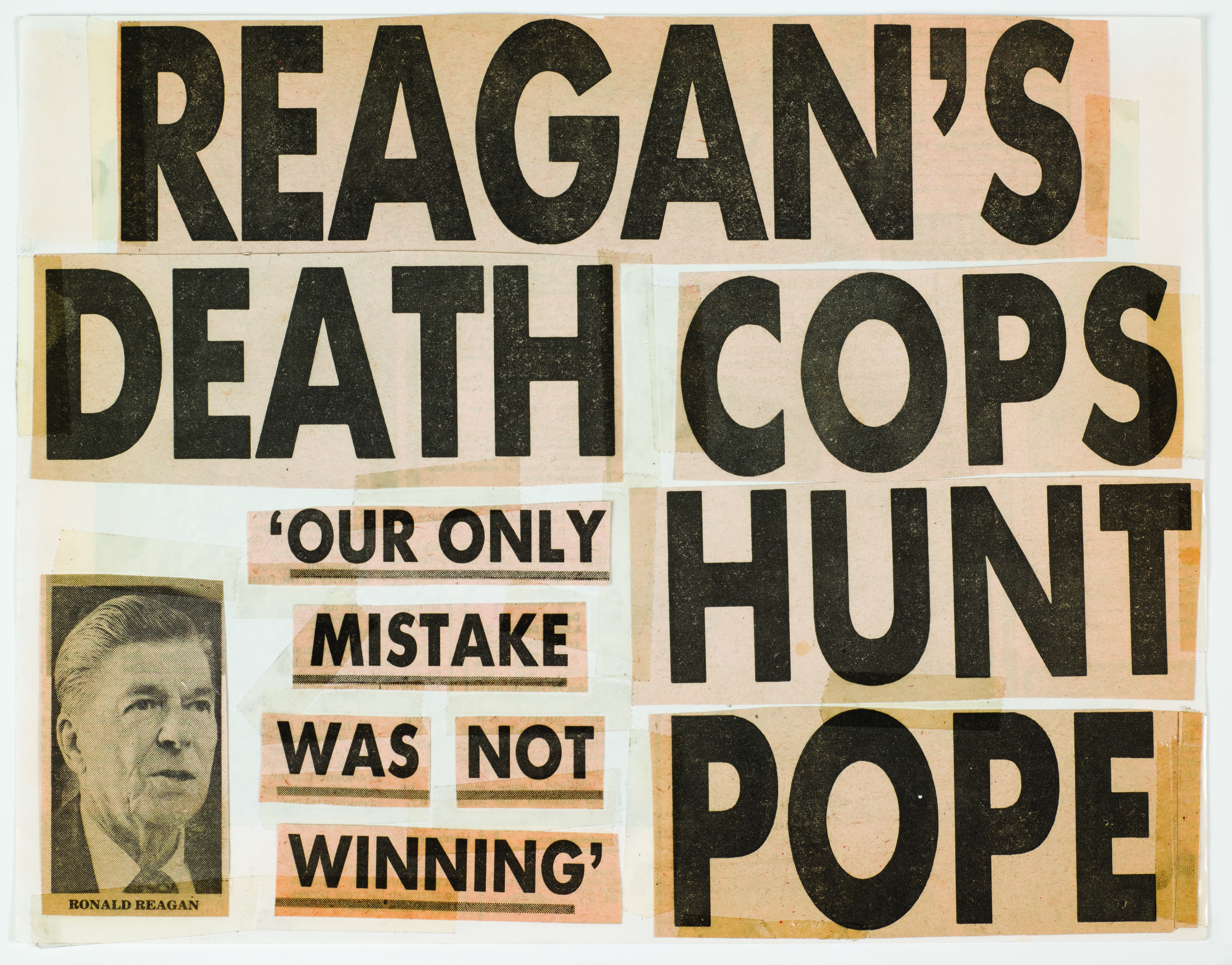 Keith Haring, Reagan's Death Cops Hunt Pope, 1980