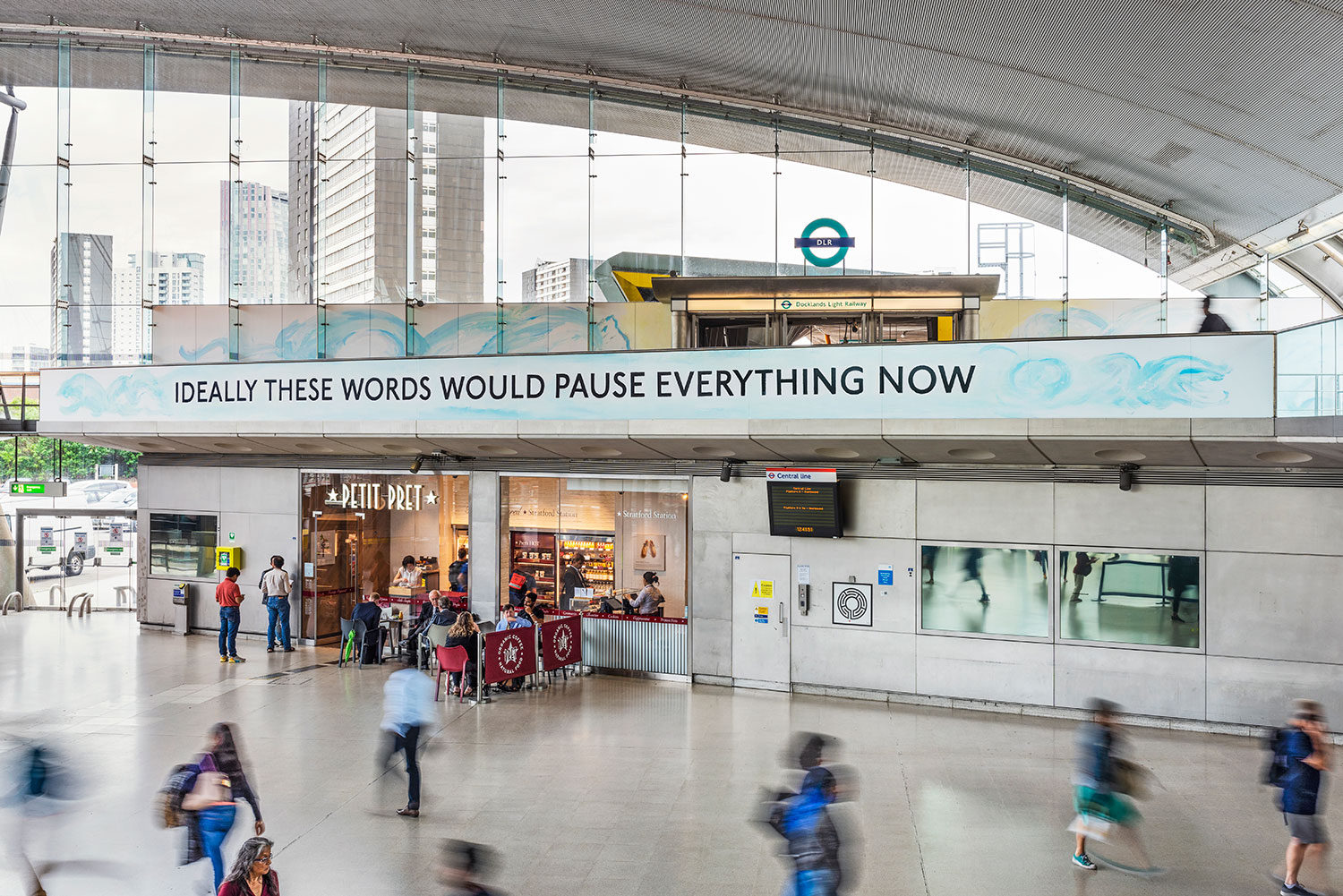 Laure Prouvost, You are deeper than what you think, Stratford station, 2019. Commissioned by Art on the Underground. Photo Thierry Bal 