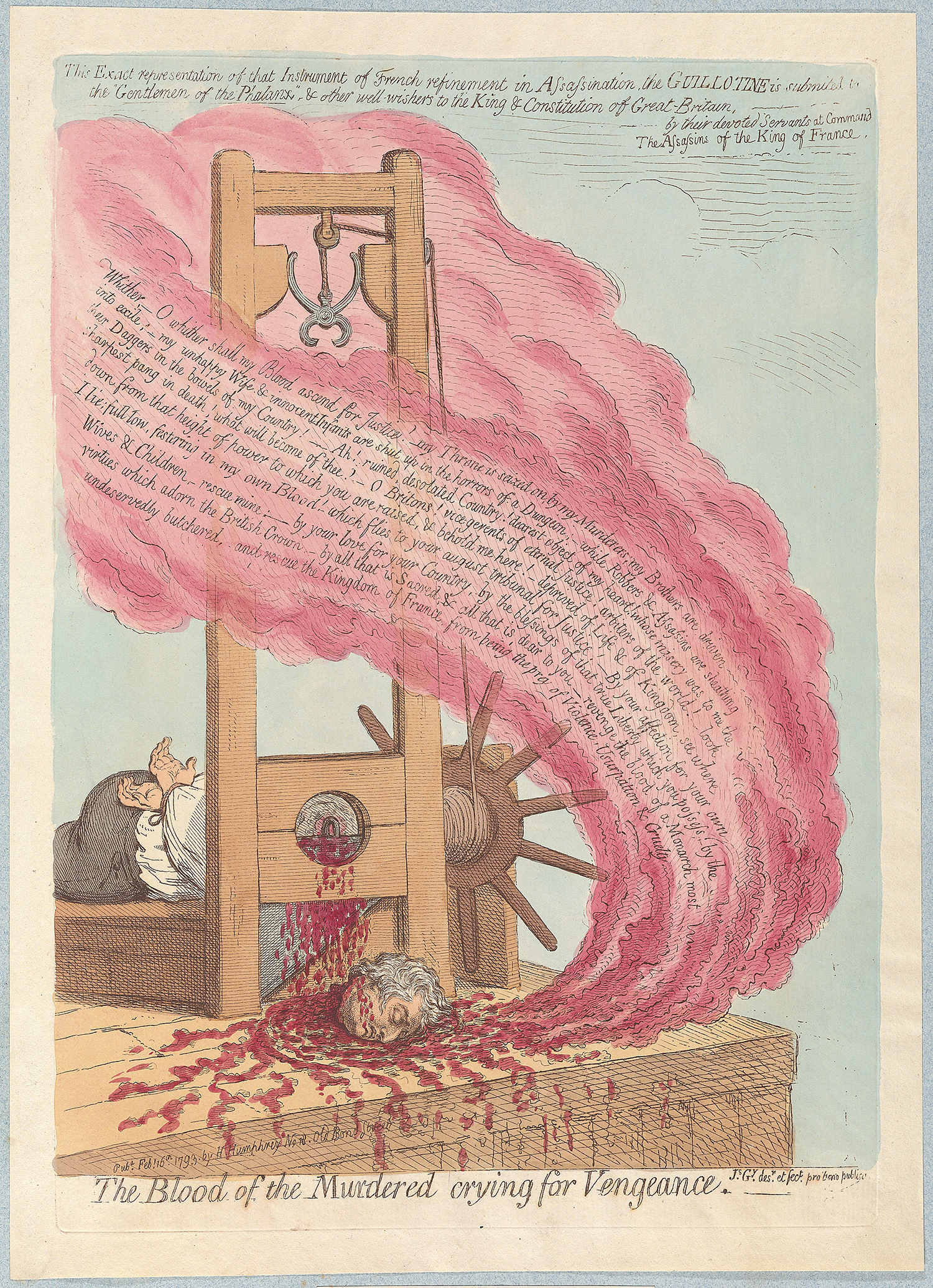 James Gillray, The Blood of the Murdered Crying for Vengeance, 1793. Yale University Libraries, New Haven. Â 