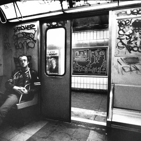 Keith Haring in Subway Car, ca. 1984