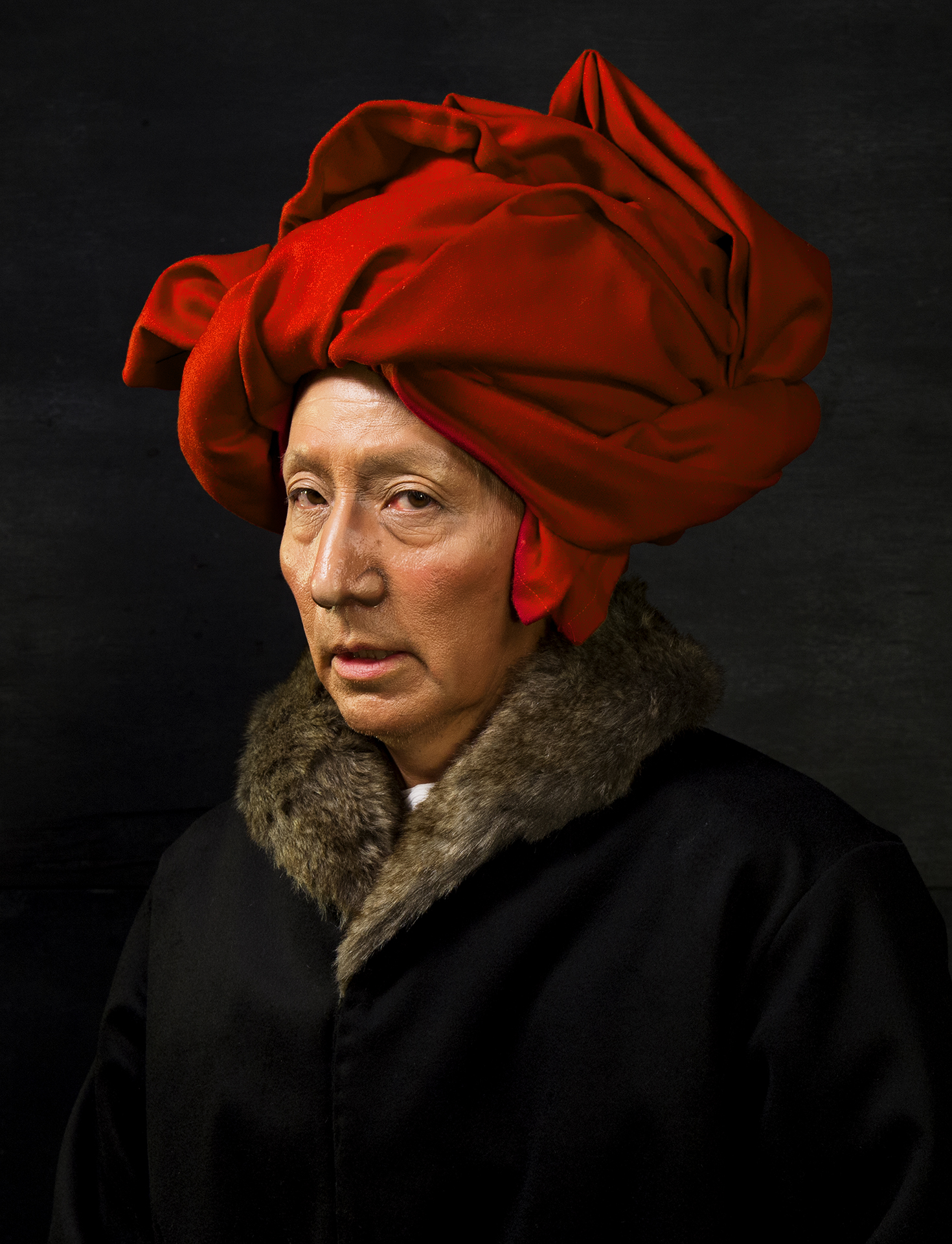 Self-Portraits through Art History (Van Eyck in a Red Turban), 2016. Courtesy of the artist and Luhring Augustine, New York. © Yasumasa Morimura 