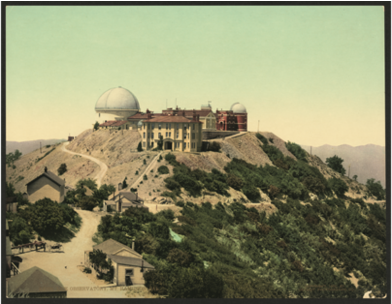 Lick Observatory, Mount Hamilton, California, 1902, photochrome print, Library of Congress, Washington, DC. Picture credit: Library of Congress Prints and Photographs Division, Washington, DC