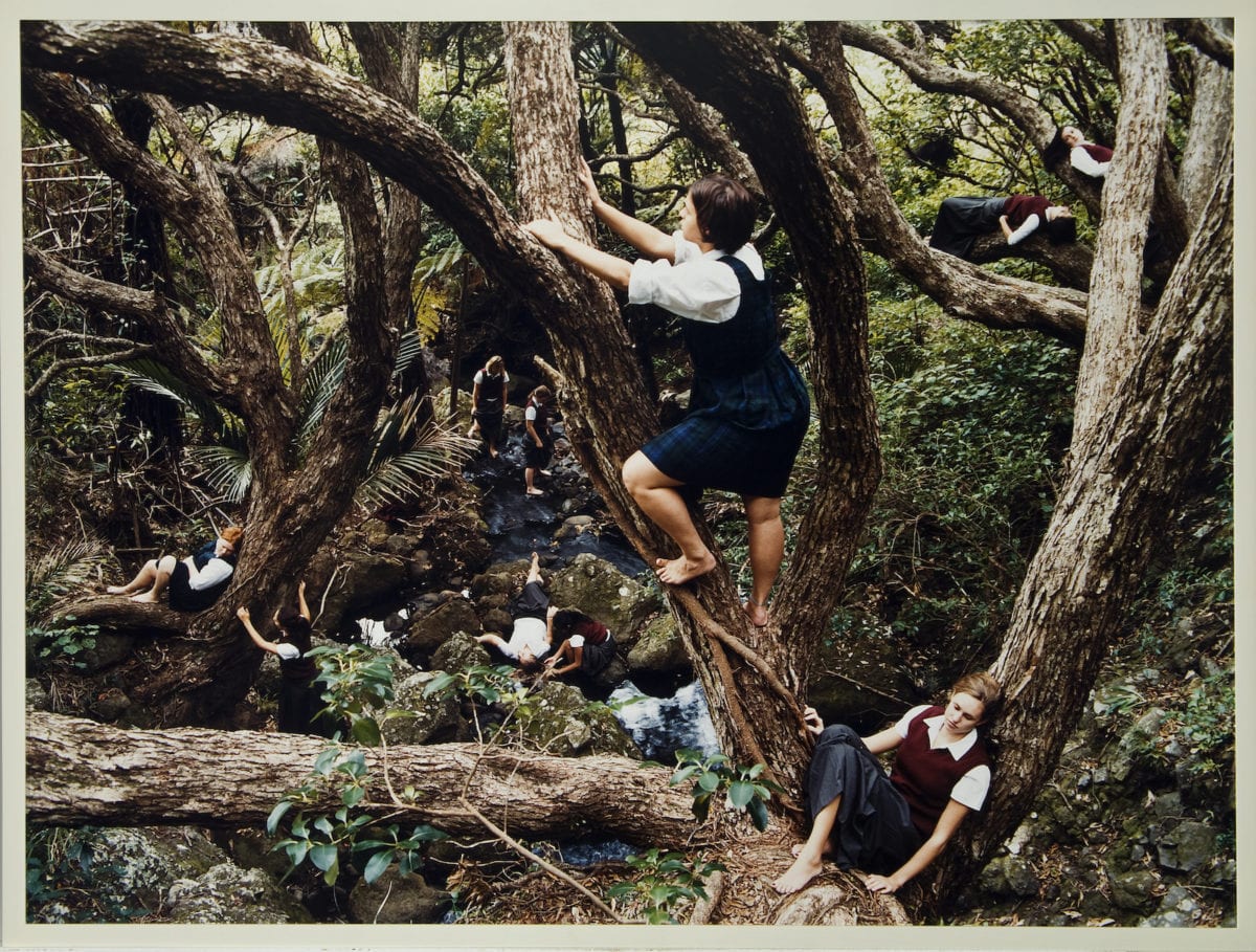 Justine Kurland, Jungle Gym, 2001; Chromogenic color print, 30 x 40 in.; National Museum of Women in the Arts, Gift of Heather and Tony Podesta Collection; © Justine Kurland; Image courtesy of the artist and Mitchell-Innes & Nash, New York