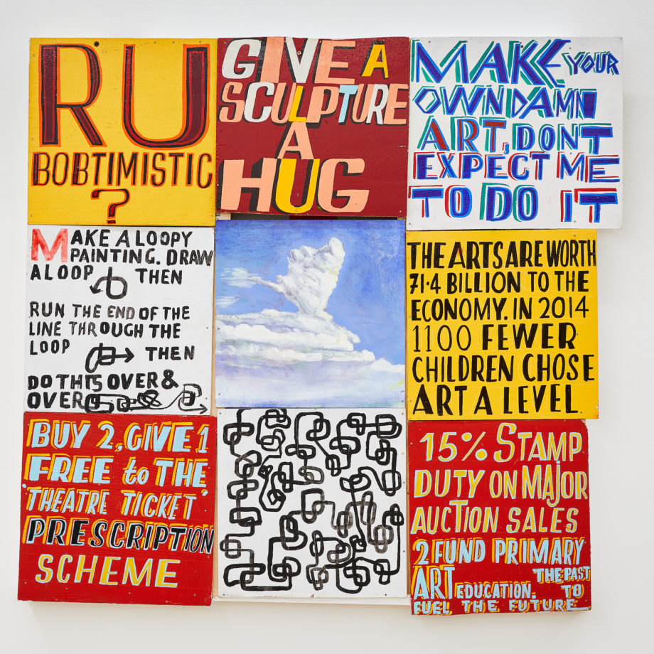 Bob And Roberta Smith Make Your Own Damn Art Oil On Placard 35 3 8 X 35 3 8 In 90 X 90 Cm