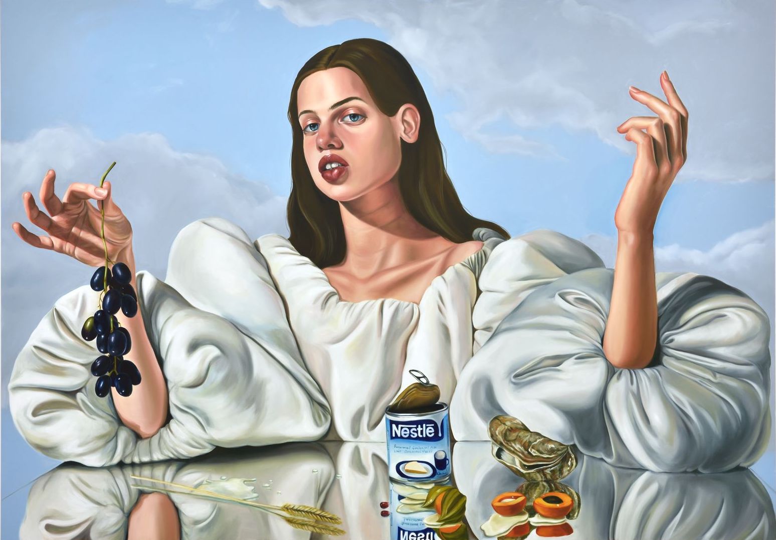 Chloe Wise, Lactose Tolerance, 2017. Oil on canvas Â© 2019 Chloe Wise / Artists Rights Society (ARS), New York