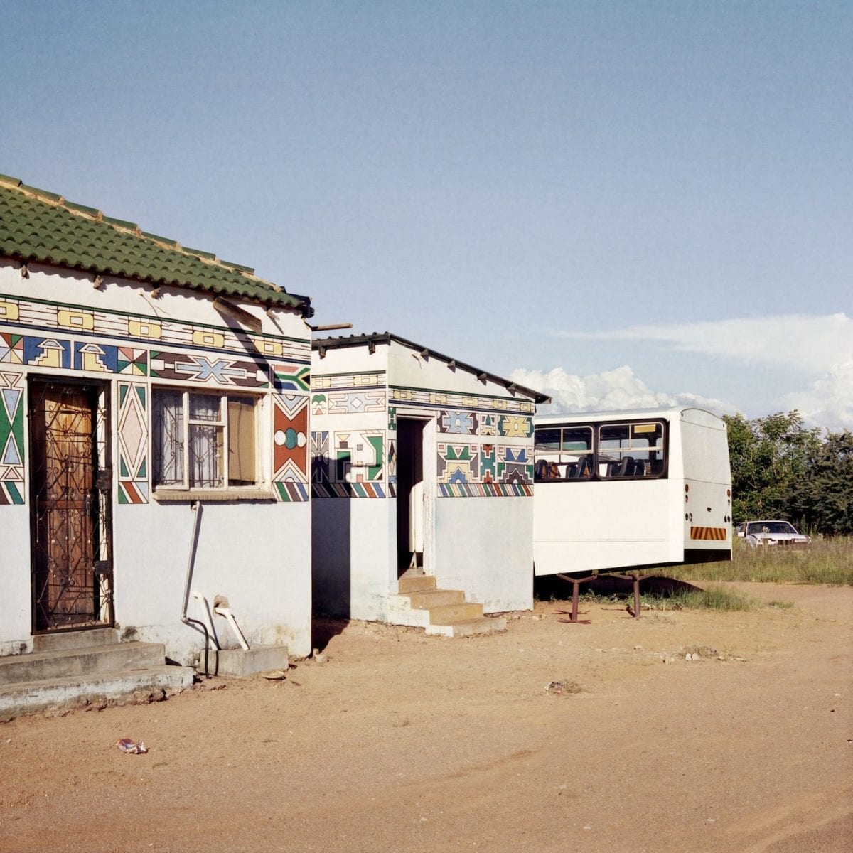 Homeland, Ndeble Art with New South African Flag, Siyabuswa, Former Kwandebele, 2011