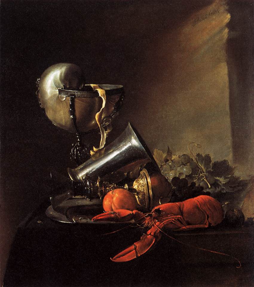 Jan Davidsz. de Heem, Still Life with Lobster and Nautillus Cup, 1634