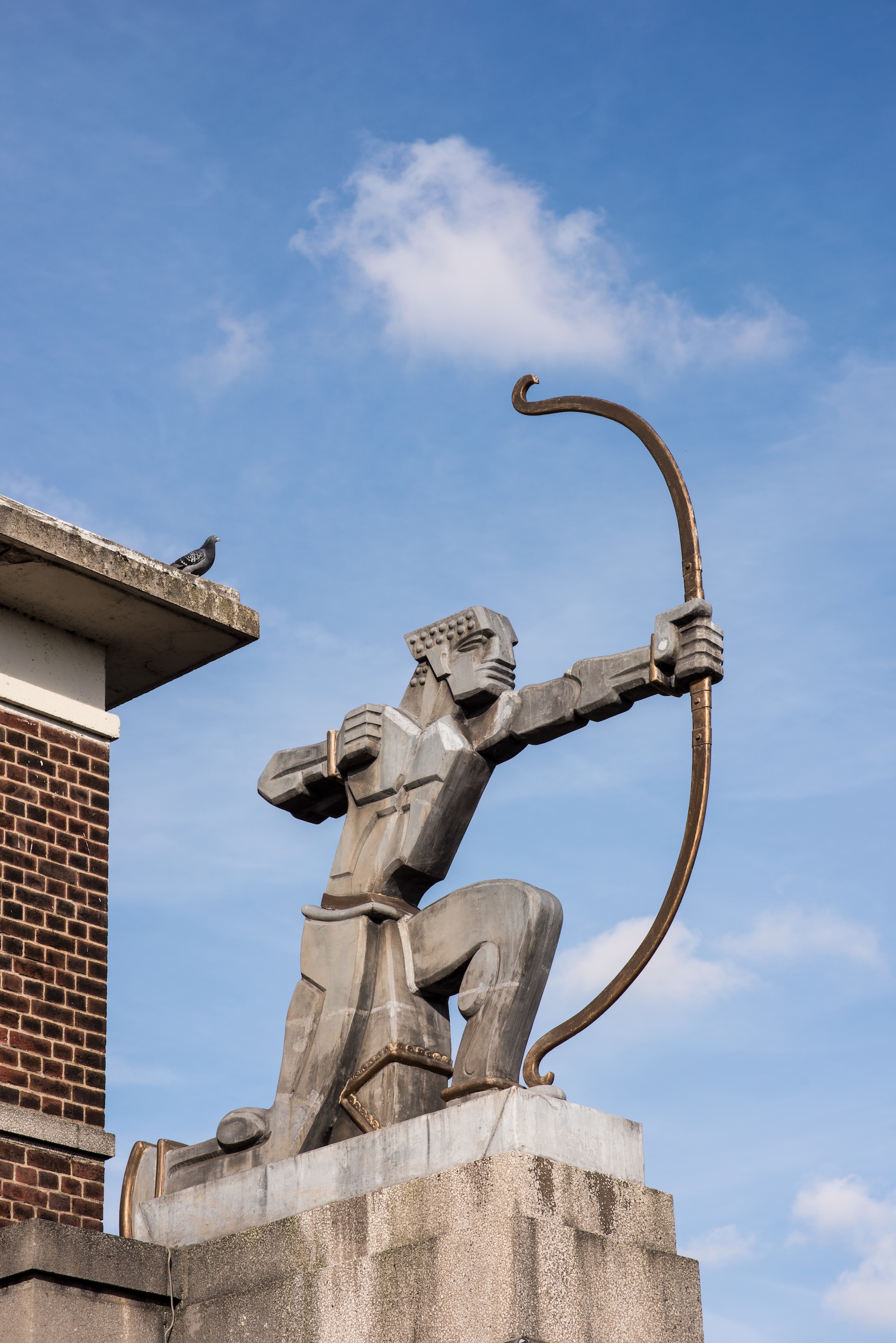 Eric Aumonier statue at East Finchley