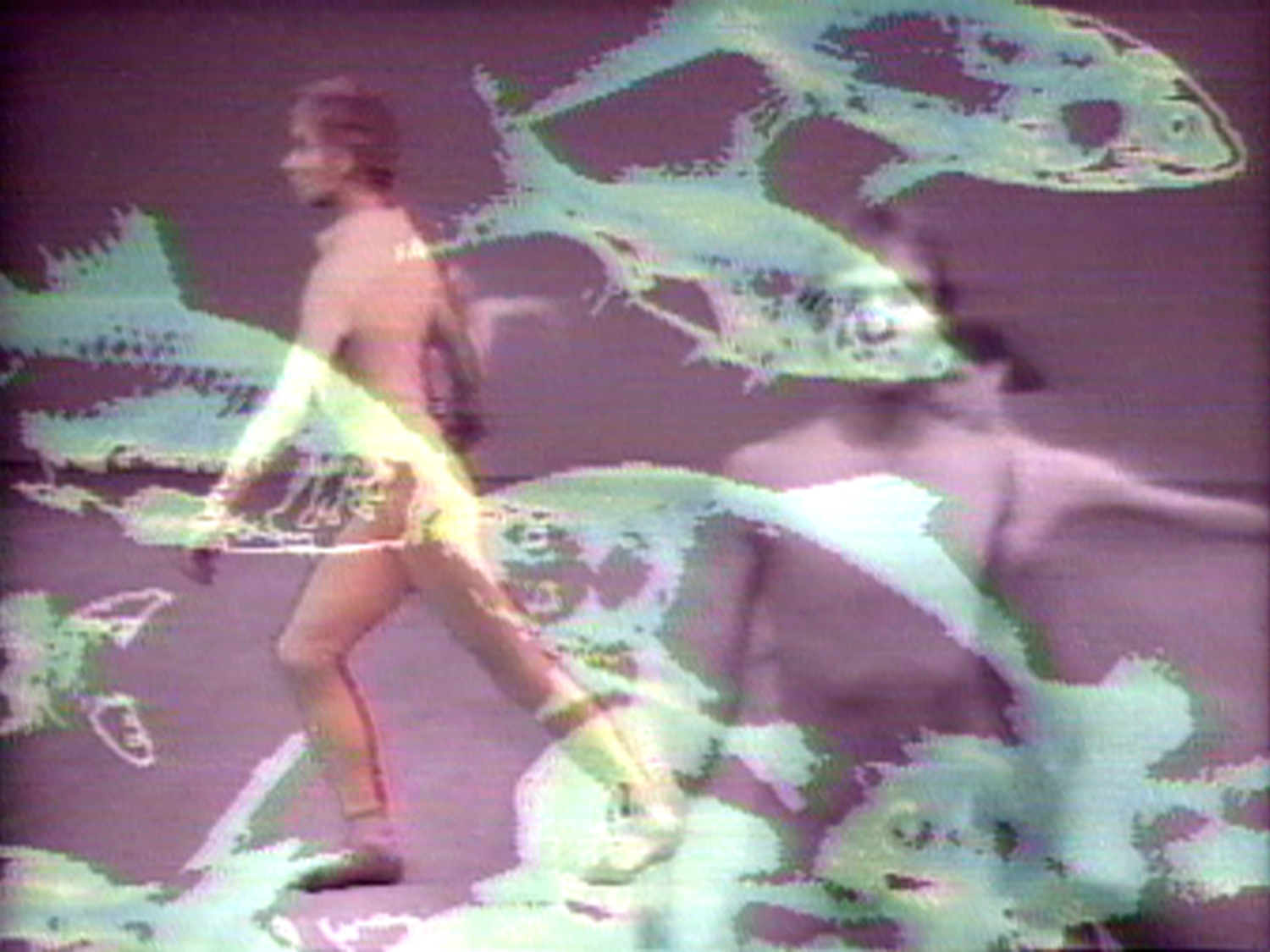 Merce by Merce by Paik: Part One: Blue Studio: Five Segments 1975-1976. Part of Merce by Merce by Nam June Paik. In collaboration with Charles Atlas, Merce Cunningham, and Shigeko Kubota. Music: John Cage, David Held. Host: Russell Connor Courtesy of Electronic Arts Intermix (EAI), New York