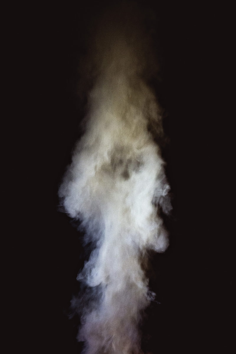 Instrumental-transcommunication and smoke-scrying experiment outside the séance room, England, 2013.  From Séance by Shannon Taggart
