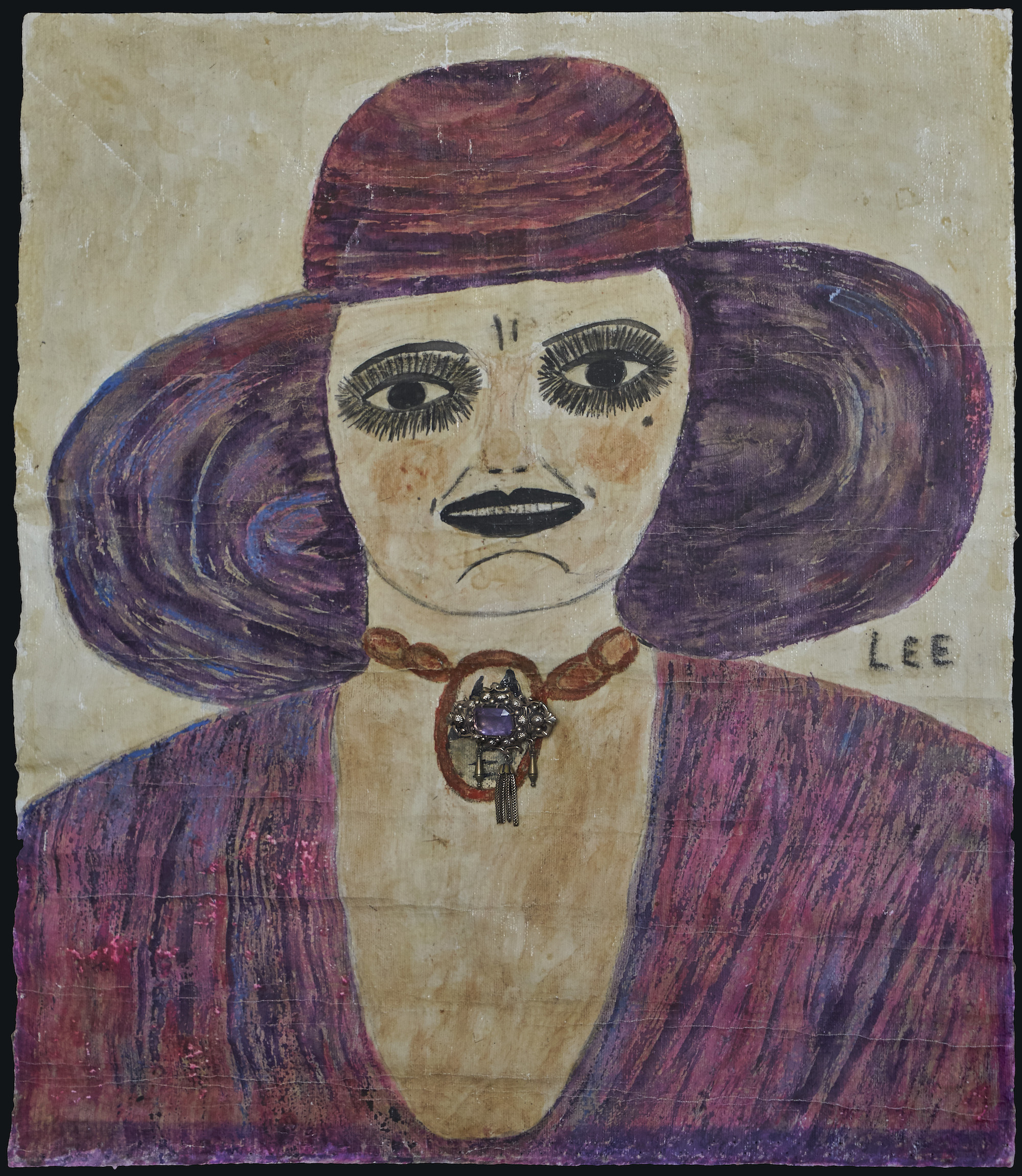 Lee Godie, Untitled (girl/portrait), n.d. Collection of Intuit: The Center for Intuitive and Outsider Art, museum purchase with funds provided by Dale Taylor and Angela Lustig, 2018.1.5. Photo © John Faier
