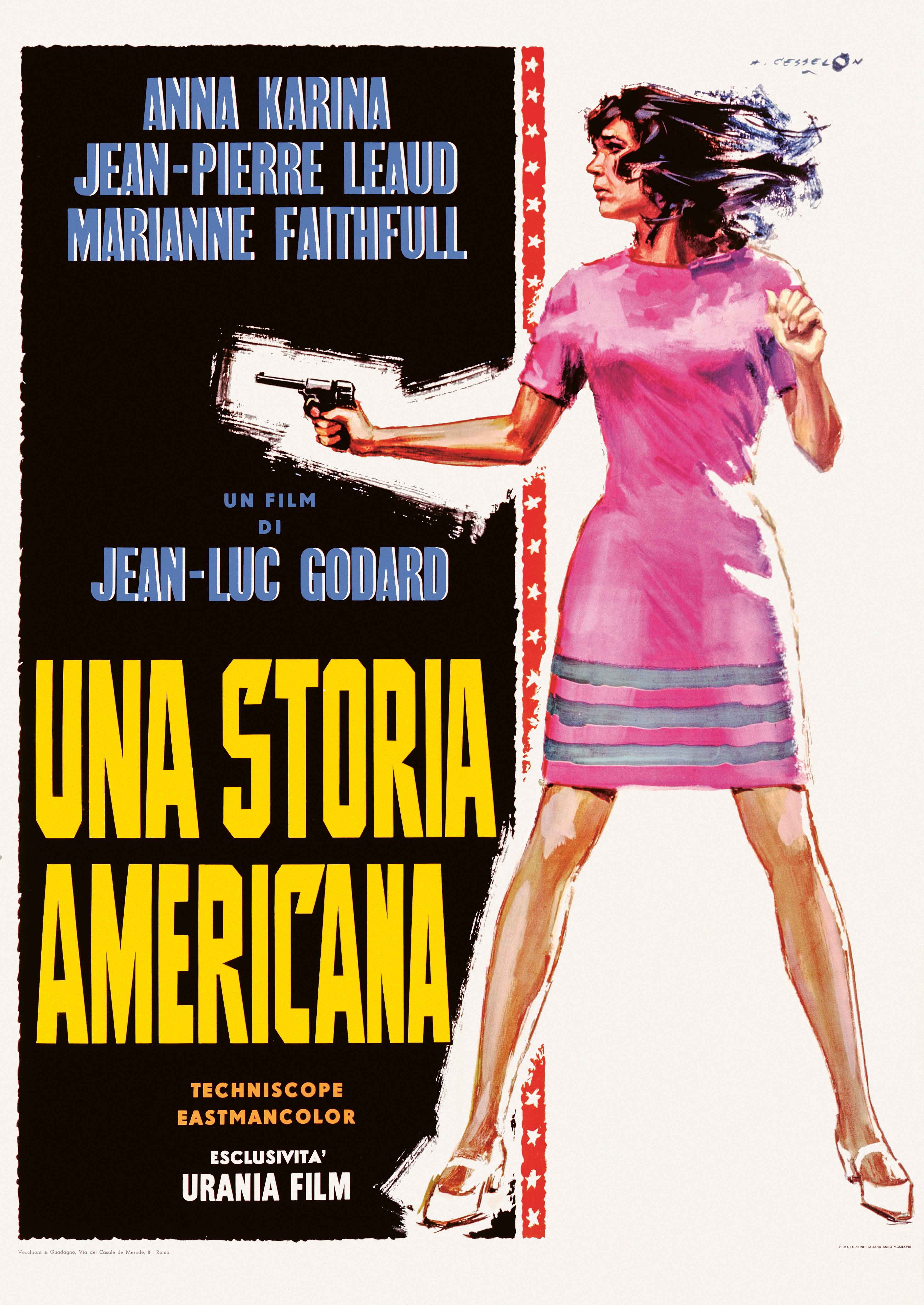 Made in USA (1966), Italian four sheet Angelo Cesselon