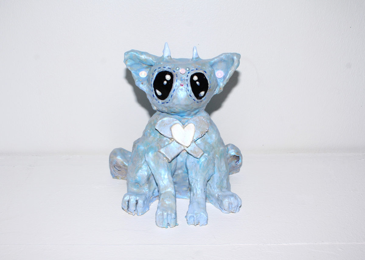 Blue Cat With Bow, 2018