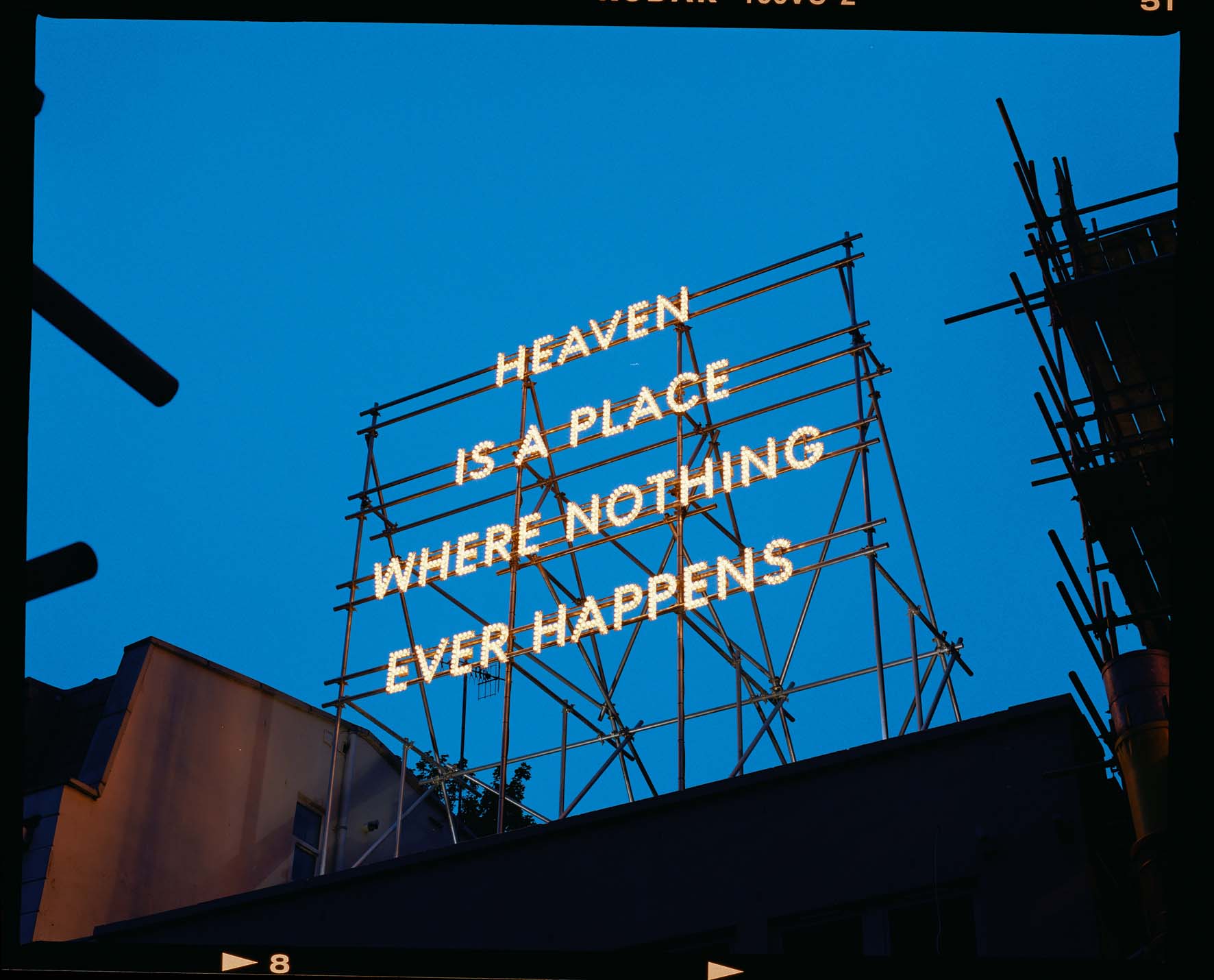 Nathan Coley, Heaven Is A Place Where Nothing Ever Happens, at Folkestone Triennial. Photograph by Thierry Bal
