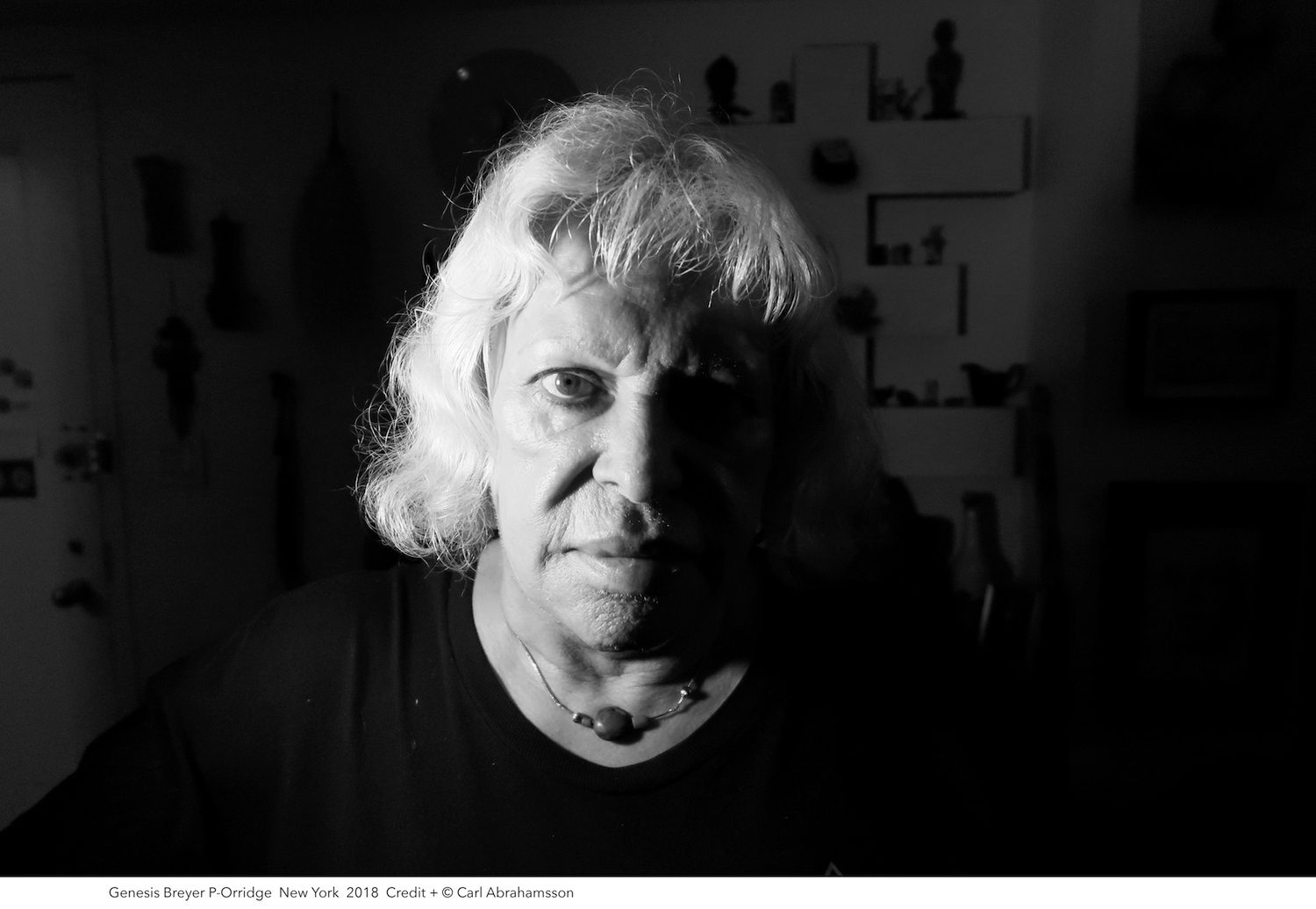 Photographic portrait of Genesis Breyer P-Orridge, by Carl Abrahamsson, 2018