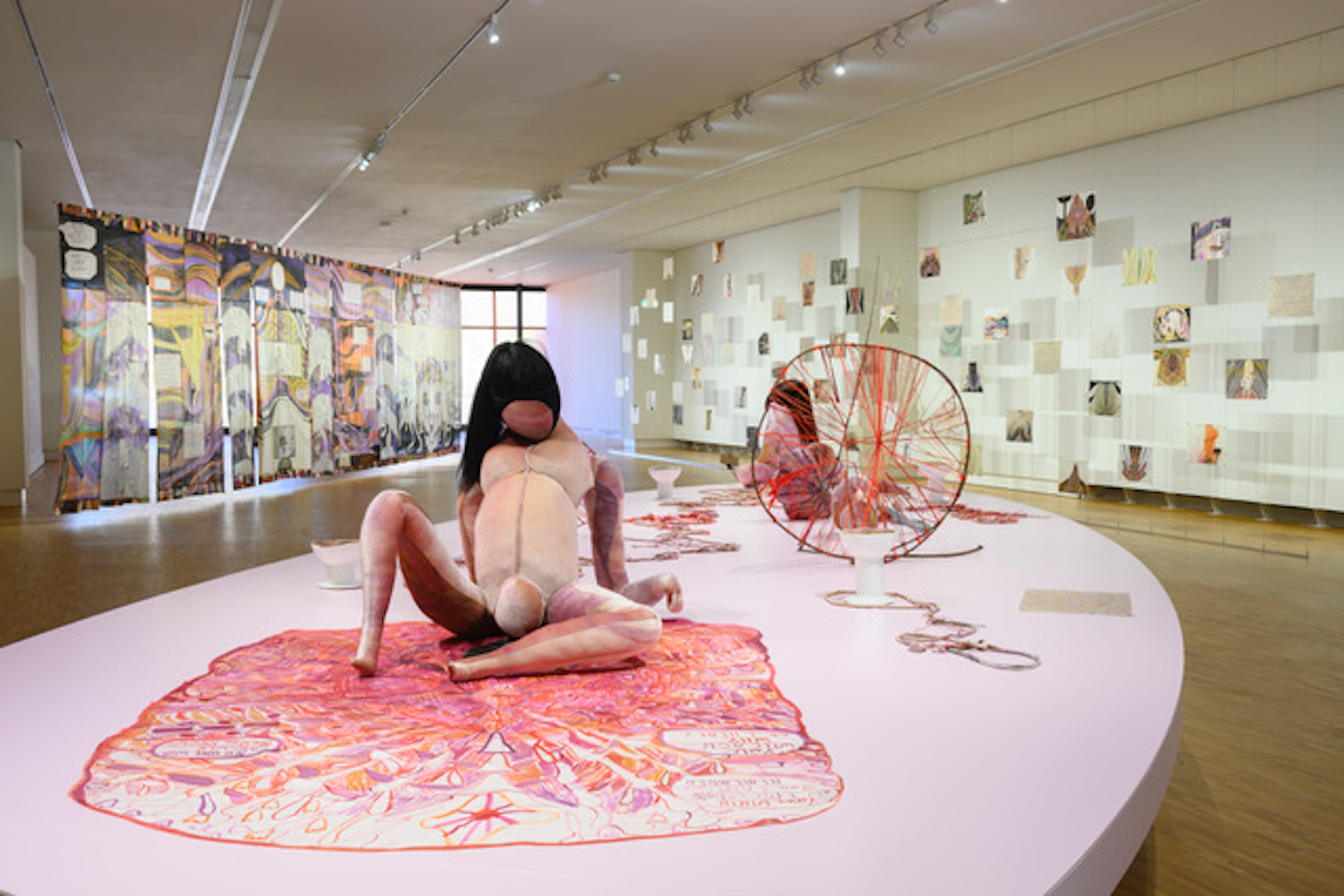 Emma Talbot, Installation view from Sounders of the Depths, showing the work Your Birth - the epic historical moment you can’t remember. GEM Museum Voor Actuele Kunst, The Hague. Photo by Peter Cox