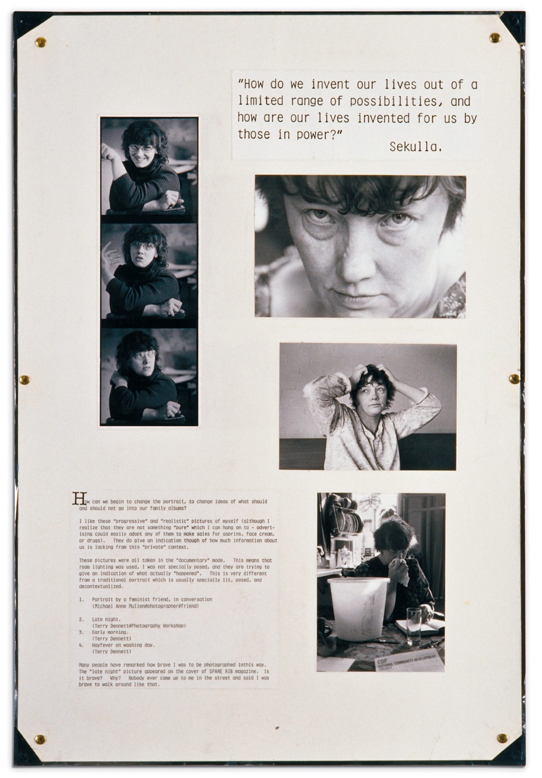 Jo Spence, Beyond the Family Album, 1978-1979. Courtesy MACBA Collection. MACBA Foundation. Work acquired thanks to Terry Dennett. © Jo Spence Memorial Archive London.