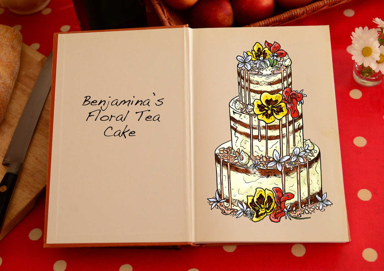Tom Hovey, Benjamina's Floral Tea Cake, Great British Bake Off Series 7