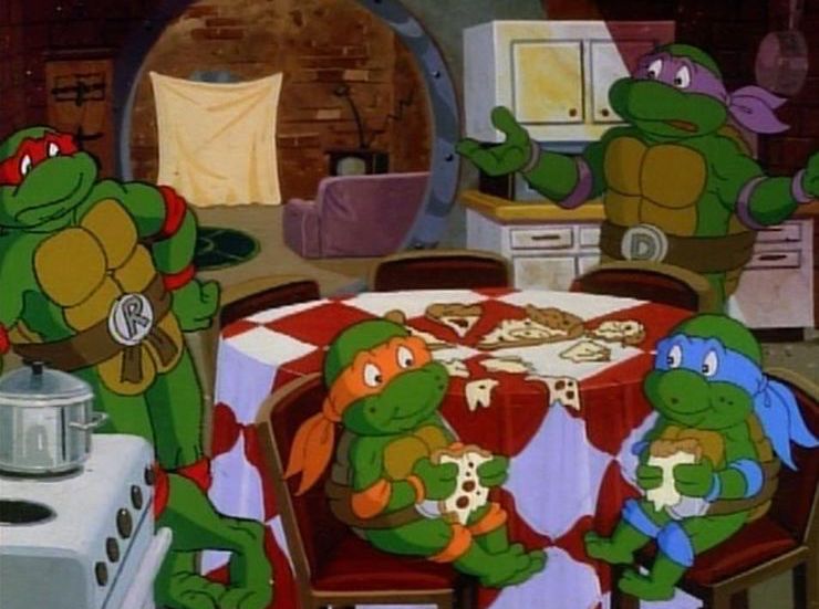 Ninja Turtles and pizza