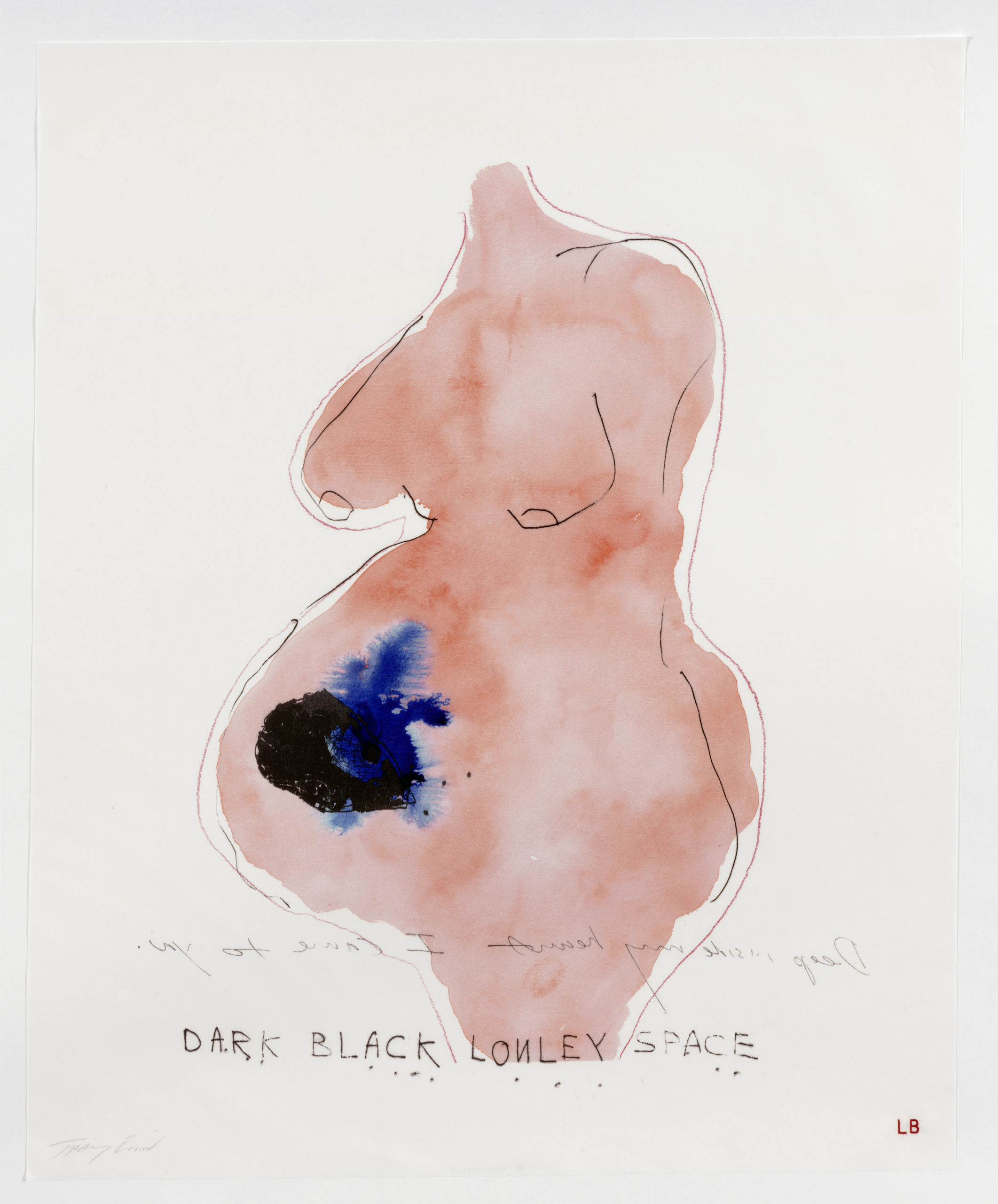 Tracey Emin, Deep Inside My Heart, 2009-10. Archival dyes printed on cloth/ 76.2 x 61 cm Â© Tracey Emin. All rights reserved, DACS/Artimage 2020