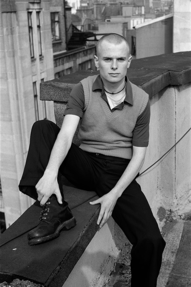 Cal on a roof in Soho in 1996 in London, England. © Marc Vallée