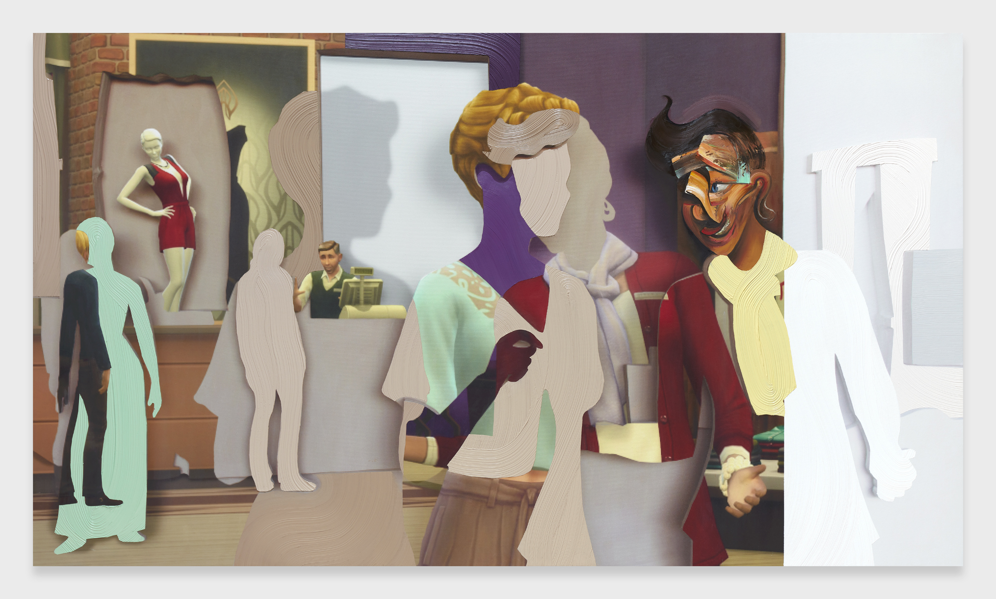 Shifted Sims #7 (Fashionista Career), 2020. All images courtesy the artist and Petzel, New York