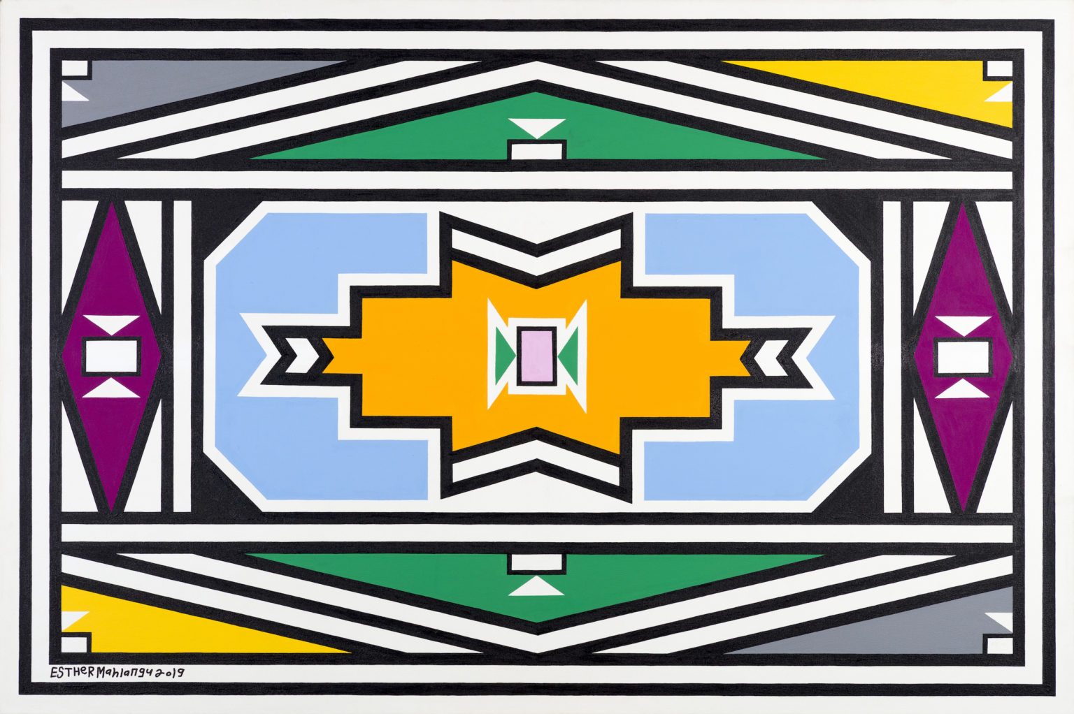 Reinventing Resistance The Ndebele Tribes Geometric Wall Art Elephant