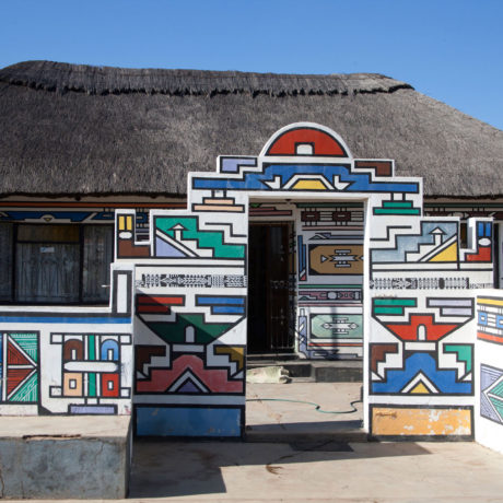 Decorated Ndebele House, Welterwrede, South Africa, 2010