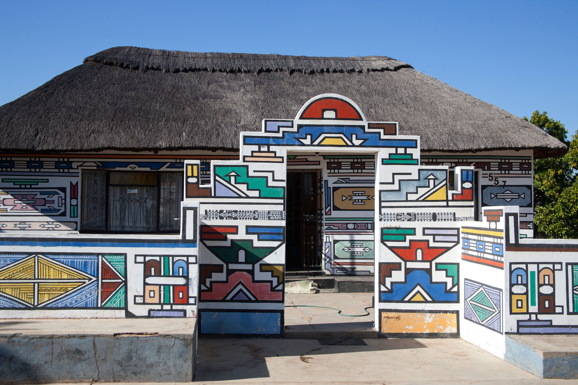 Decorated Ndebele House, Welterwrede, South Africa, 2010