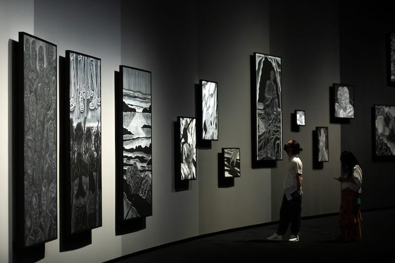 Toyin Ojih Odutola, A Countervailing Theory (Install), 2020. Photo by Tim P. Whitby. Courtesy Barbican Art Gallery