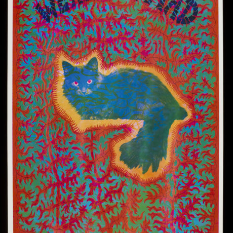 Cheshire cat, psychedelic poster by Joseph McHugh, published by East Totem West. USA, 1967