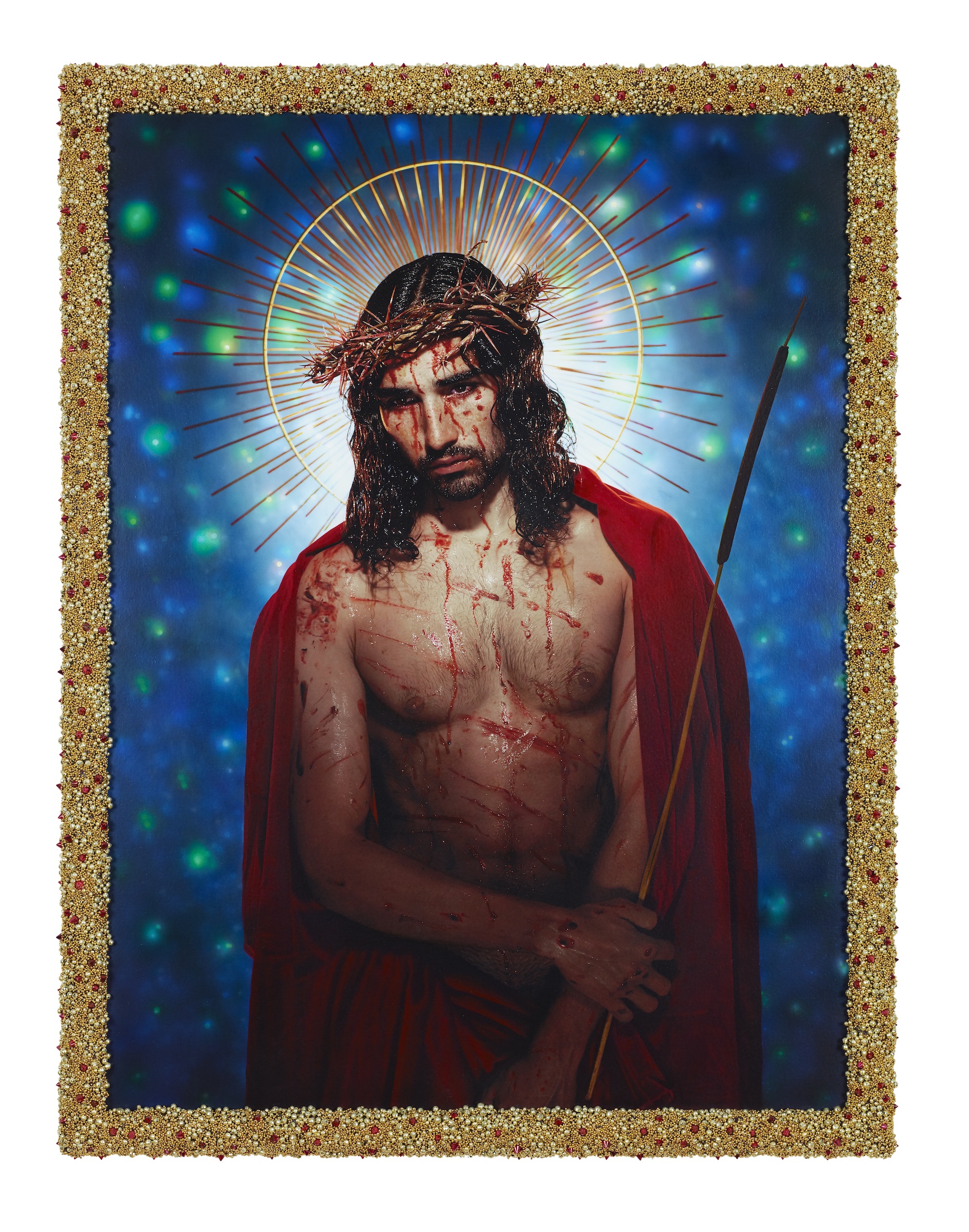 Pierre et Gilles, Le Christ aux Outrages (Willy Cartier), 2018