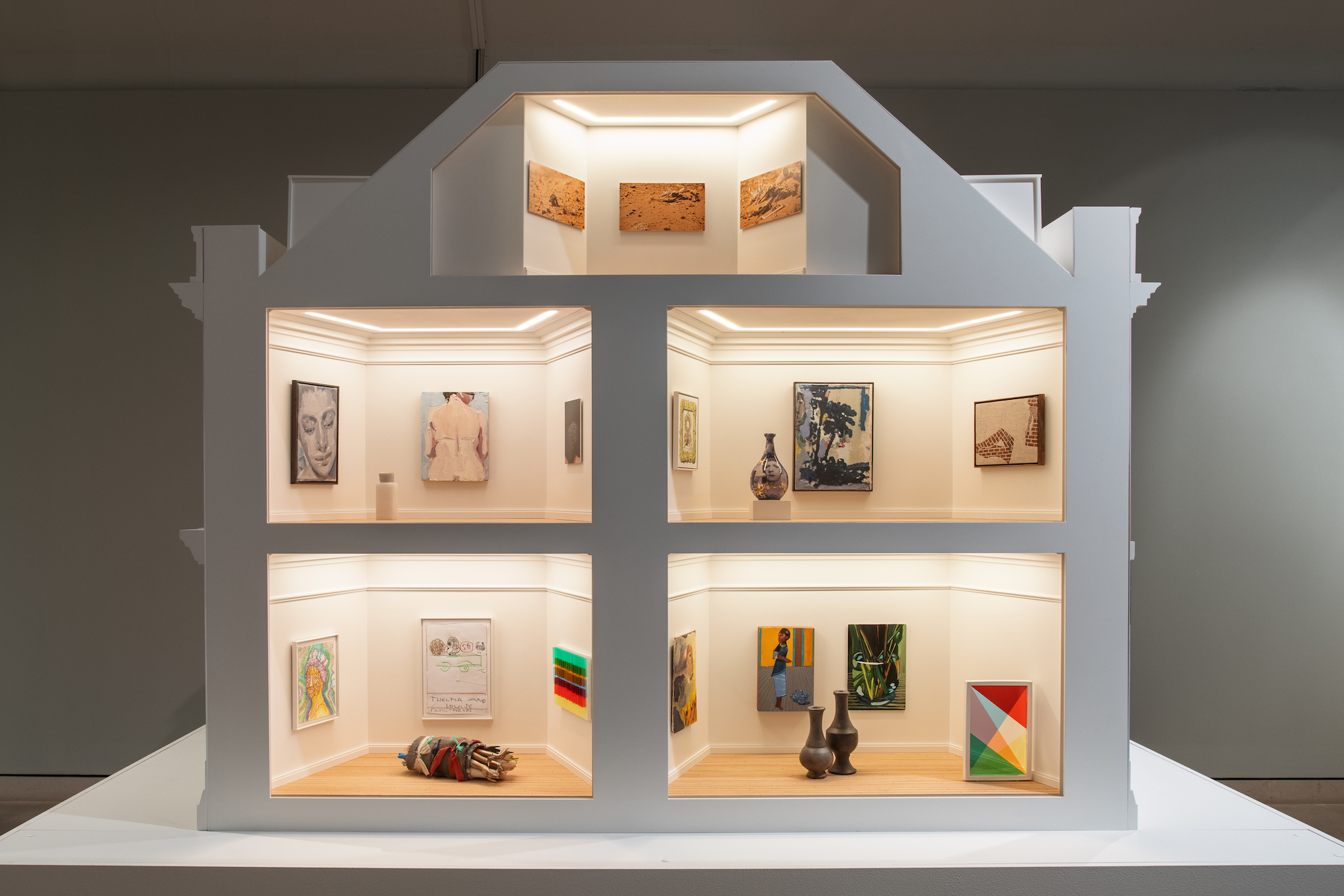 Installation views of ‘Masterpieces in Miniature: The 2021 Model Art Gallery’ at Pallant House Gallery. Photography: Rob Harris