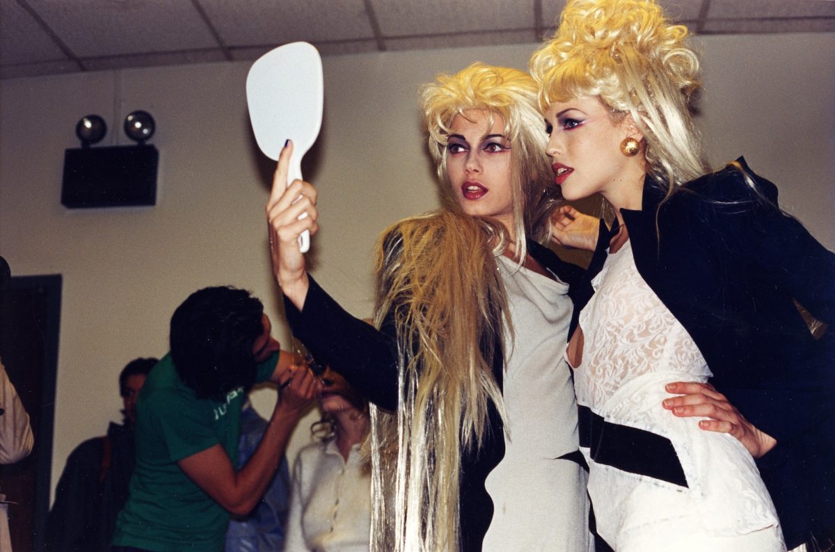 Bernadette Corporation S/S ’96 fashion show backstage. Photo: Eline Mugaas
