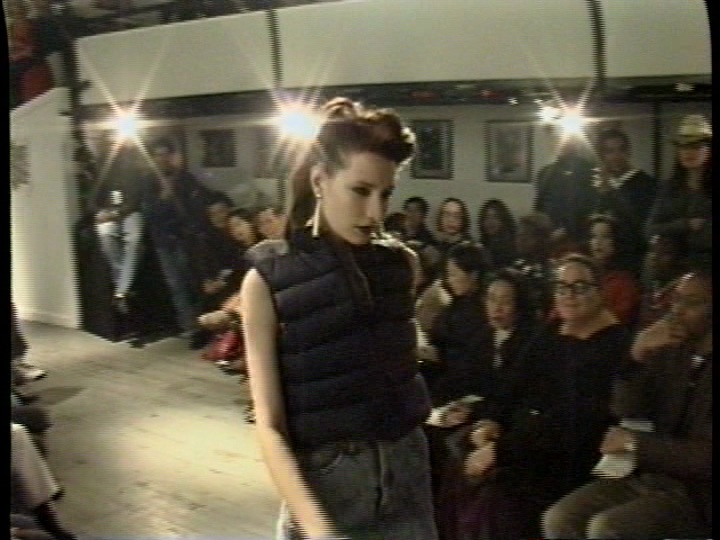 Bernadette Corporation Fall/Winter ’95 fashio show at CBGB Gallery, 1995. Courtesy Bernadette Corporation and Greene Naftali Gallery