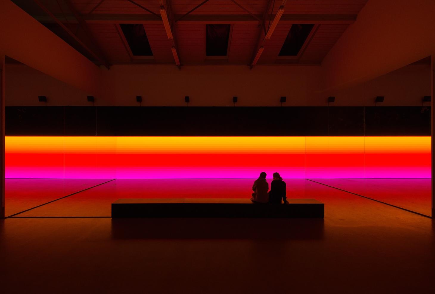 Installation view, â€˜LUXâ€™, Carsten Nicolai, unicolor, 2014, courtesy 180 Studios