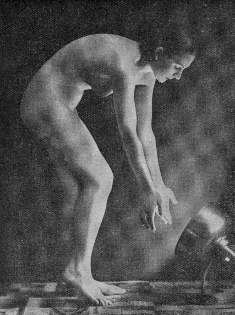 Uncredited photographer, This Modern Sunbathing Venus of To-day…, Christmas 1936. Courtesy Hawk Editorial Ltd, publisher of H E Naturist