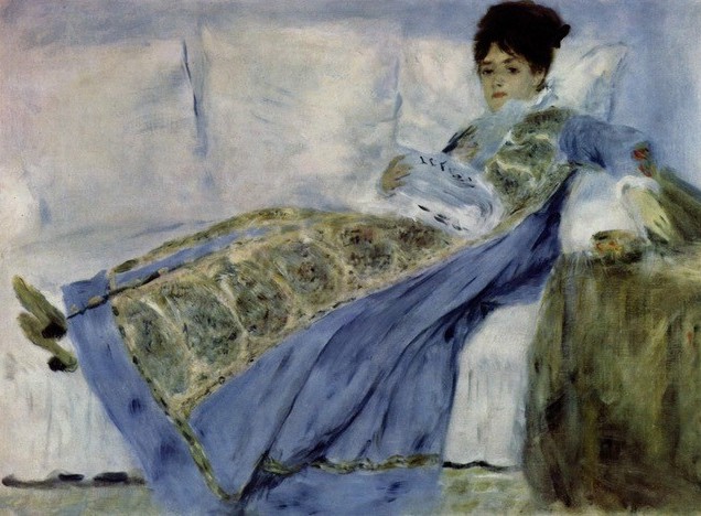 Pierre-Auguste Renoir, Madame Monet Lying on a Sofa, 1872