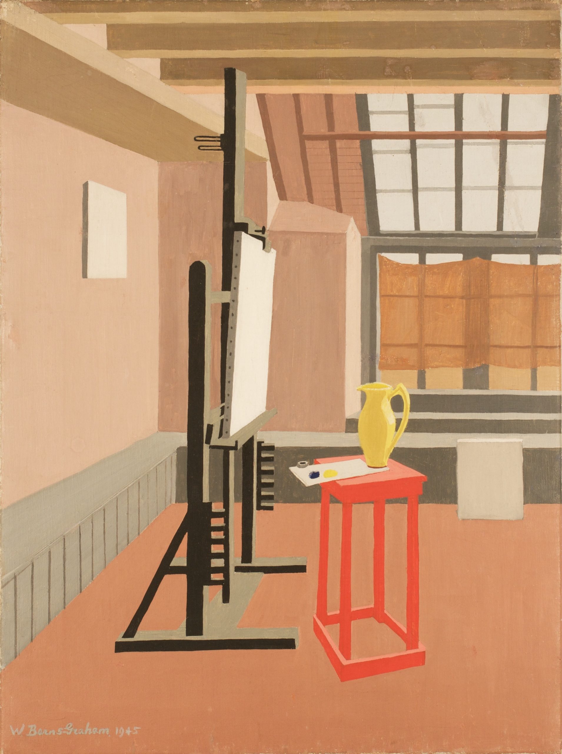 Wilhelmina Barns-Graham, Studio Interior (Red Stool, Studio), 1945 © Wilhelmina Barns-Graham Trust